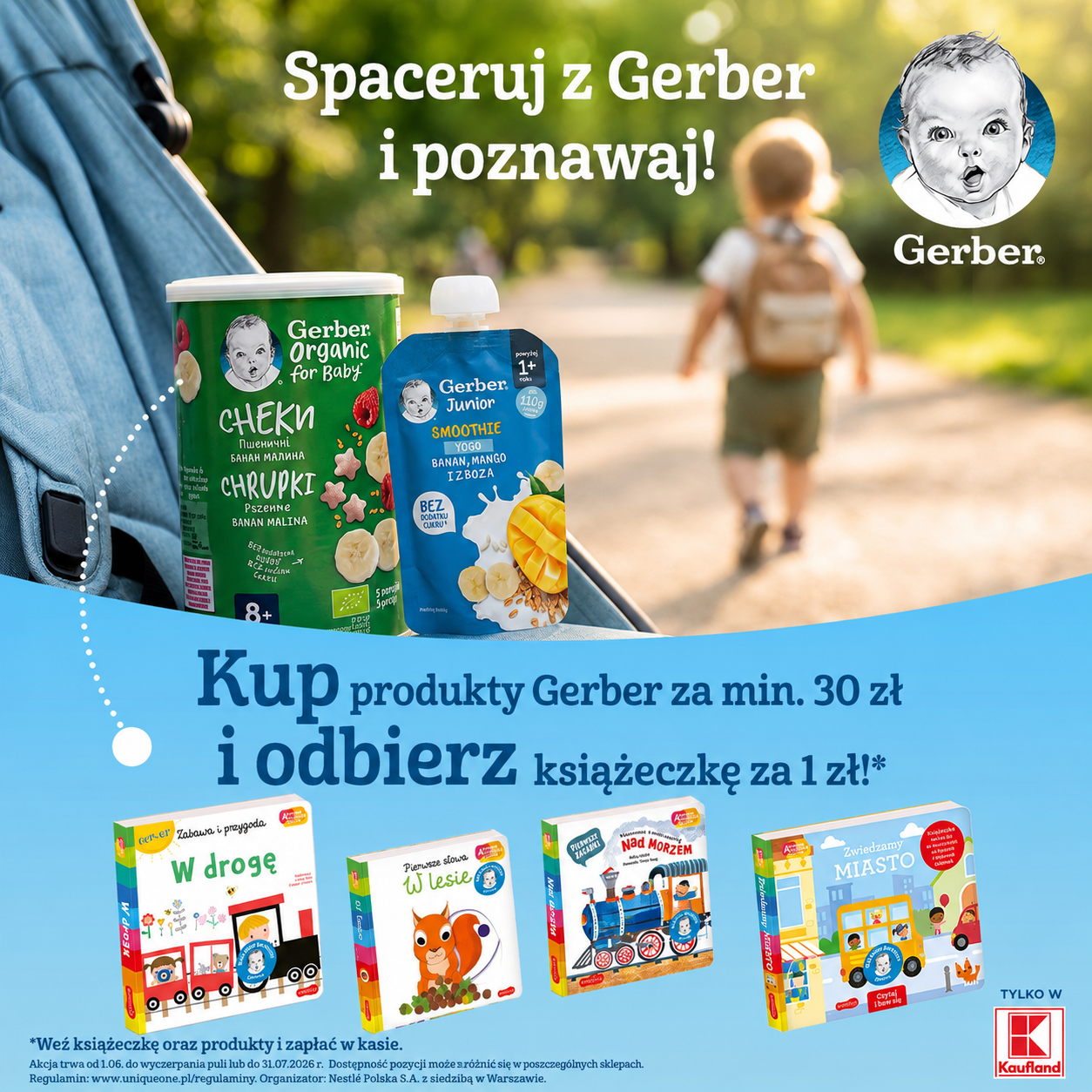 Akcja Promocyjna Buy & Get pod hasłem „Spaceruj z Gerber”.